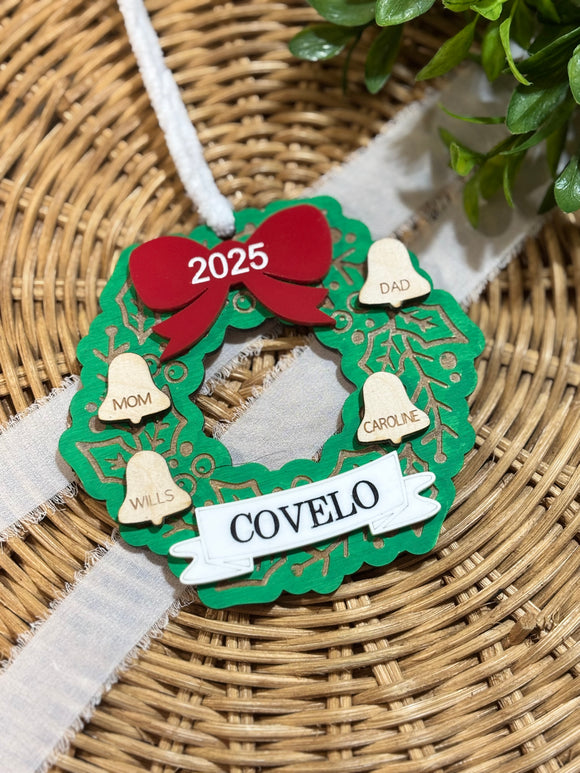 Wreath Family Ornament