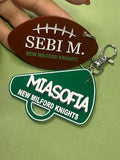 Football Acrylic Bag Tag