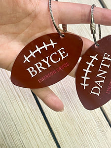 Football Acrylic Bag Tag