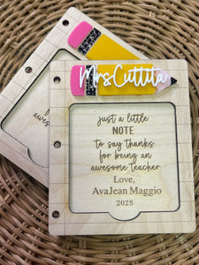 Post it Note Holder (Lined)