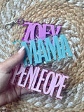 Glitter Flakes Name Bag Tag