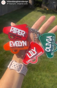Cheer Acrylic Bag Tag