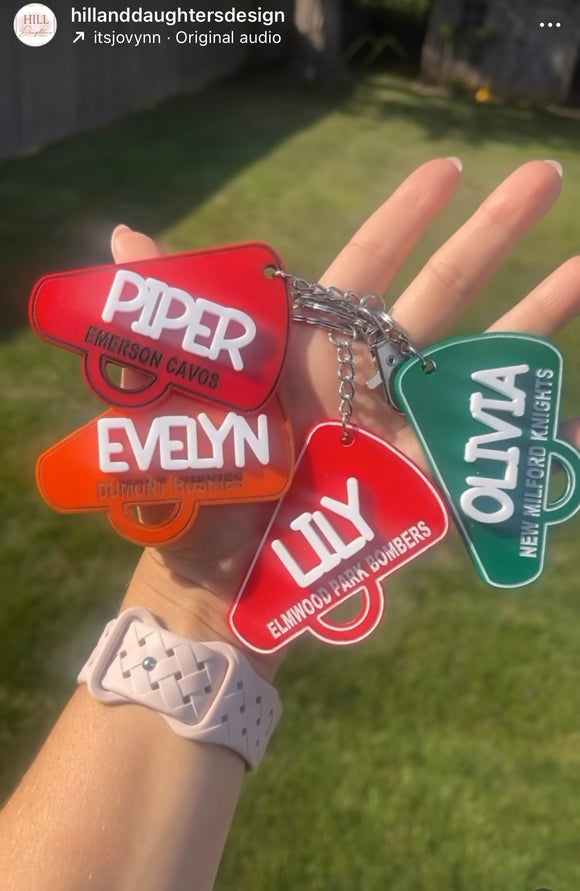 Cheer Acrylic Bag Tag