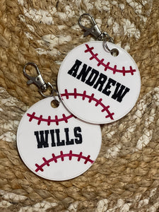 Engraved Baseball Tag