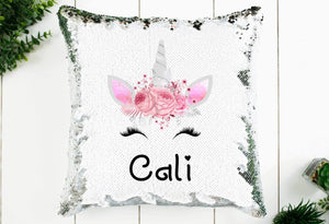 Unicorn Sequin Pillow